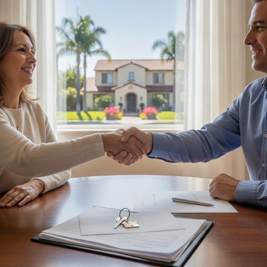 Editorial illustration for Cash for Houses in Orange County, California, A Seller's Guide