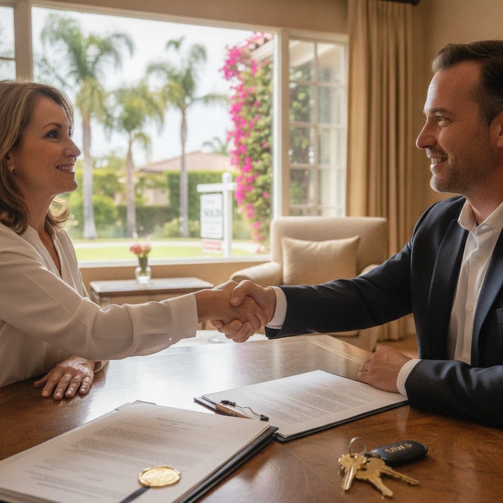 Close-up of hands holding house keys after selling a home to clear a tax lien