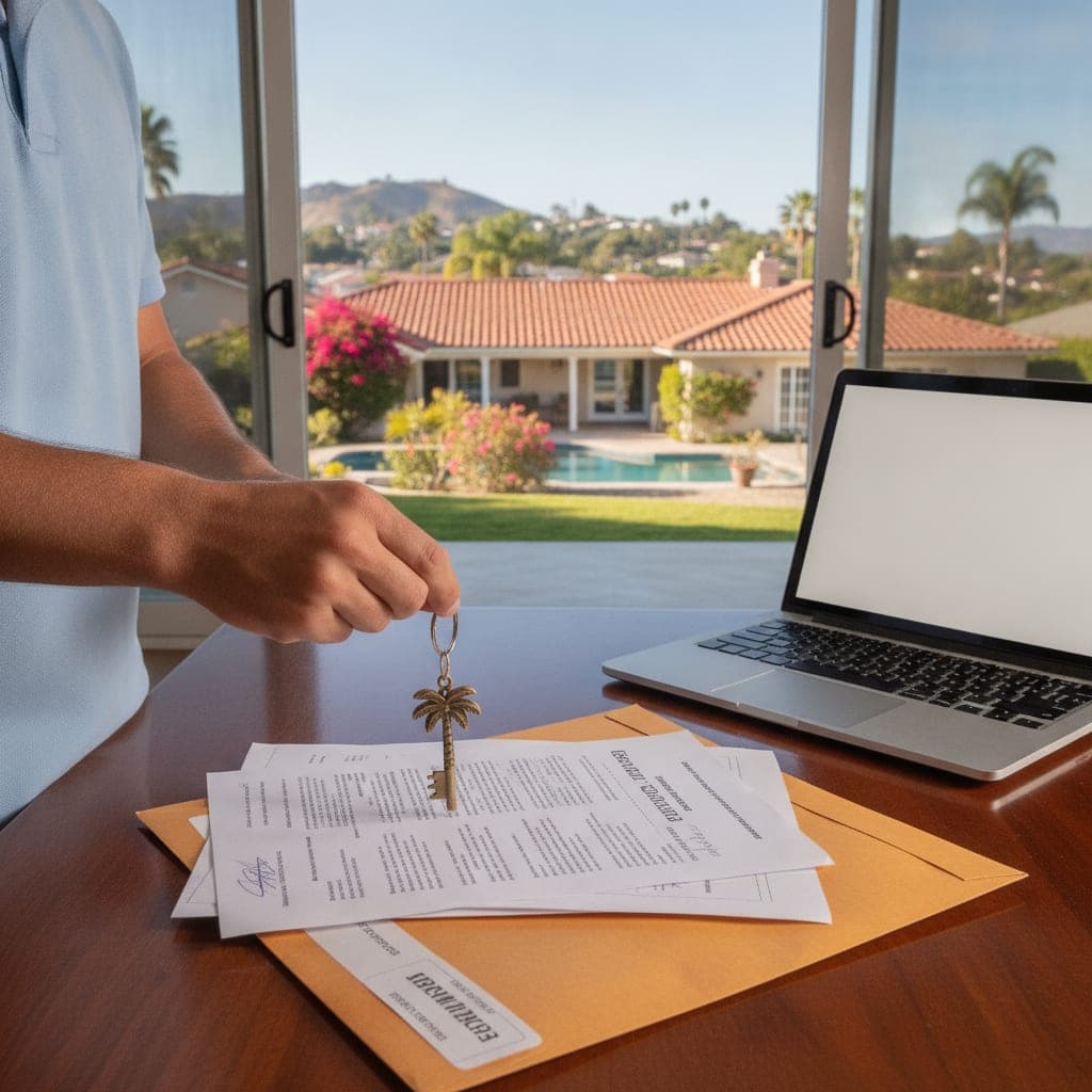 A homeowner holding the keys to their California house after unlocking its cash equity